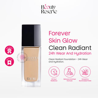 Dior Forever Skin Glow Clean Radiant Foundation - 24h Wear and Hydration