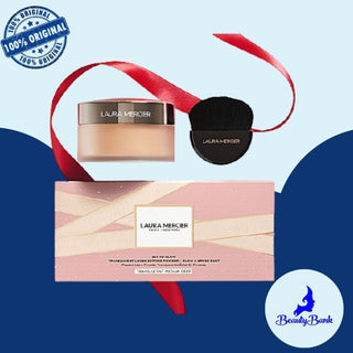 BEAUTY RESERVE - LAURA MERCIER  SET TO GLOW TRANSLUCENT LOOSE SETTING POWDER - GLOW & BRUSH SET