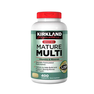 Kirkland Signature Adult 50+ Mature Multi Vitamins & Minerals, 400 Tablets